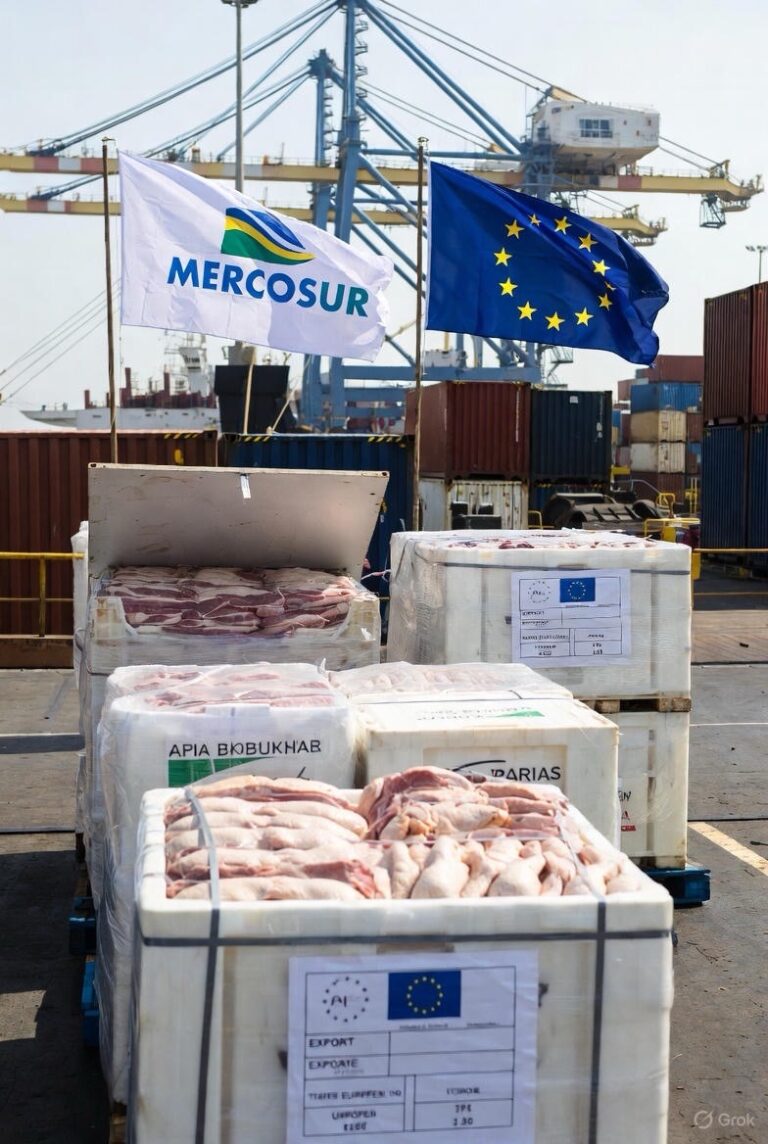 ⚠️ ABPA alerta: Mercosul deve responder com reciprocidade se salvaguardas da UE travarem exportações